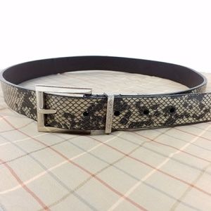 Italian Python Calfskin CK Calvin Klein Belt Large